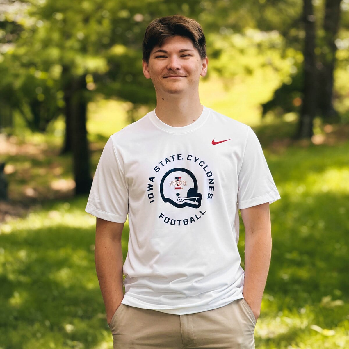 Nike Patriotic I-State SU26 White Short Sleeve T-Shirt